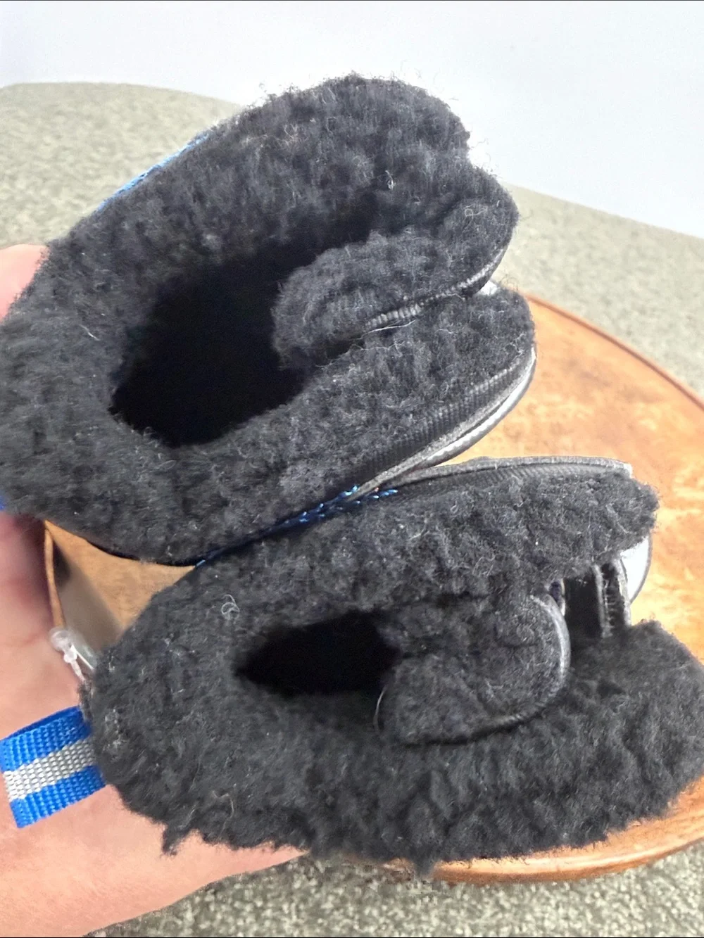 Totes Boots Kids Toddler 5 Black Blue Insulated Winter Snow Warm Play